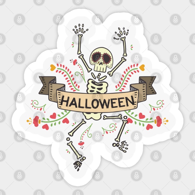 skull halloween Sticker by Silemhaf
